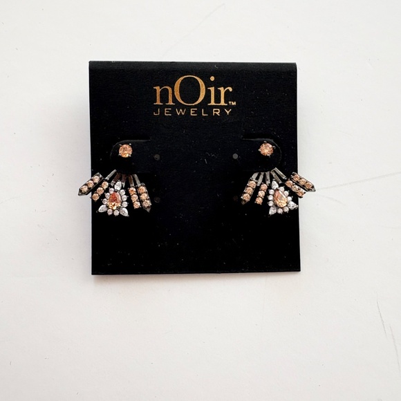 Noir NYC CZ gemstone earrings - Picture 2 of 3